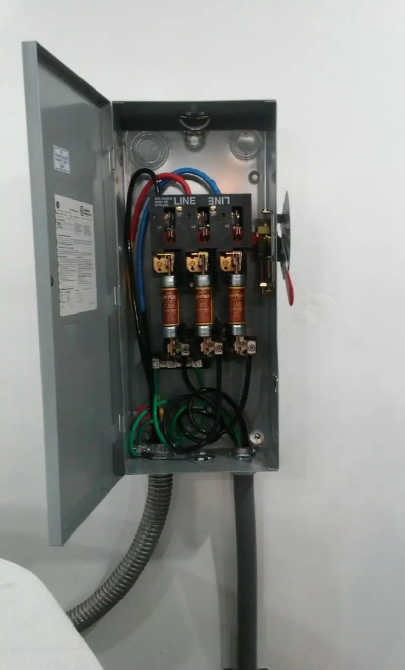 Three-phase disconnect switch installed for Electrical Wiring & Rewiring in Dickinson