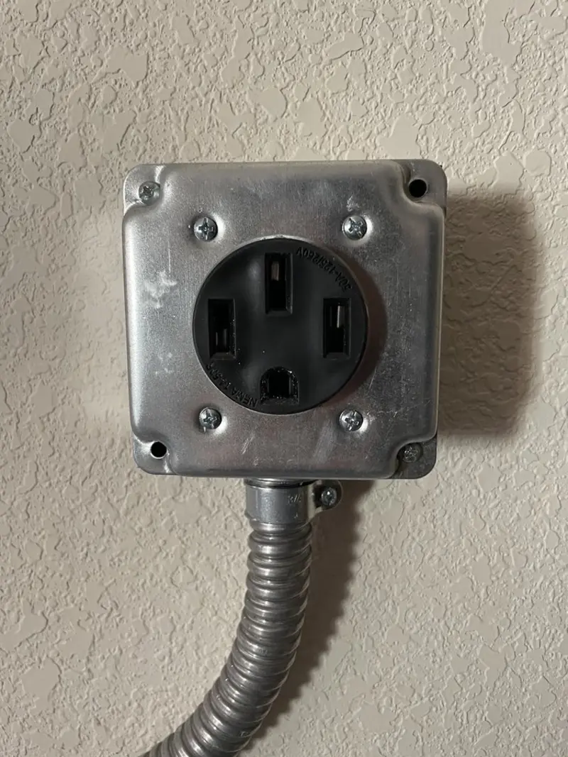NEMA 14-50 outlet installed for Smart Home Electrical in Dickinson